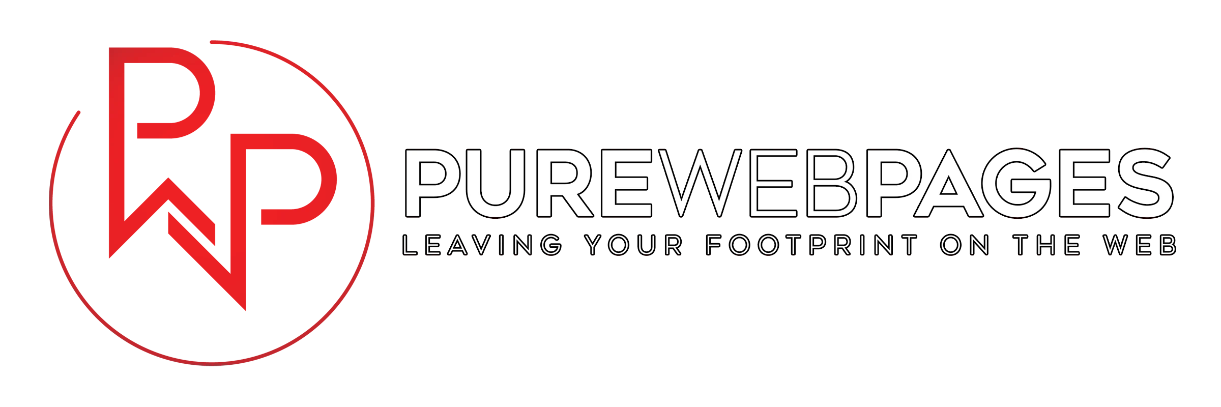 Лого с текст - Pure Web Pages